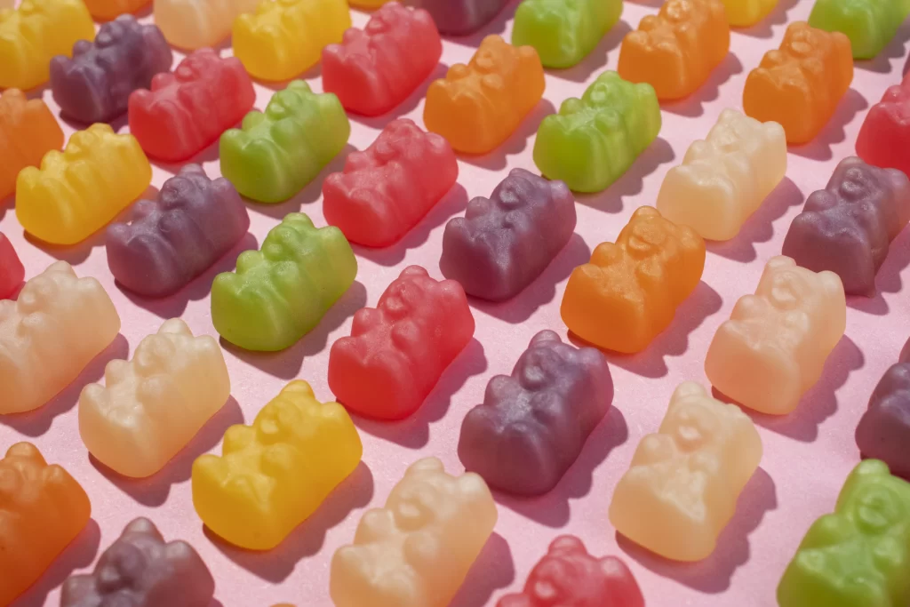 ainda vida de ursinhos de goma coloridos