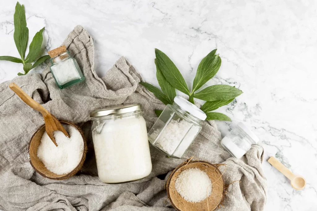 flat lay zero waste concept