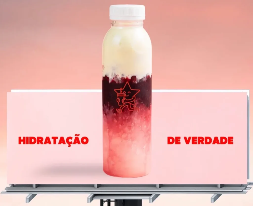 pink mirage, bebida rosa em camadas 
